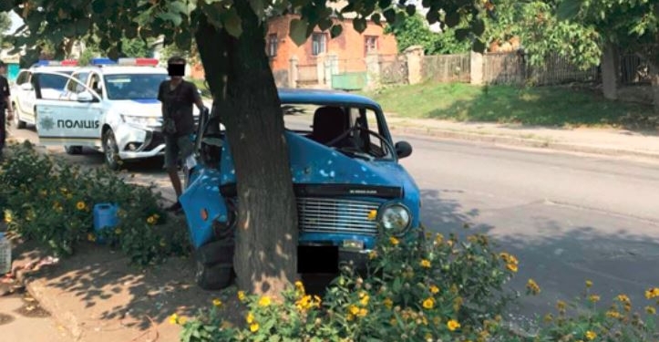 На Николаевщине “Москвич” въехал в дерево – пострадали 4 девушки