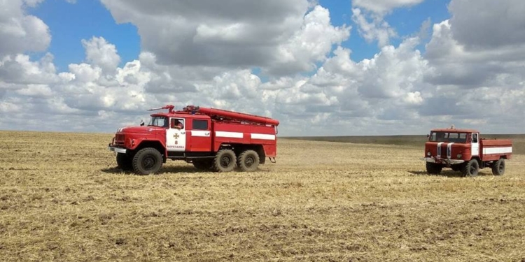 Возле Рыбаковки второй раз горят поля: халатность или злой умысел?