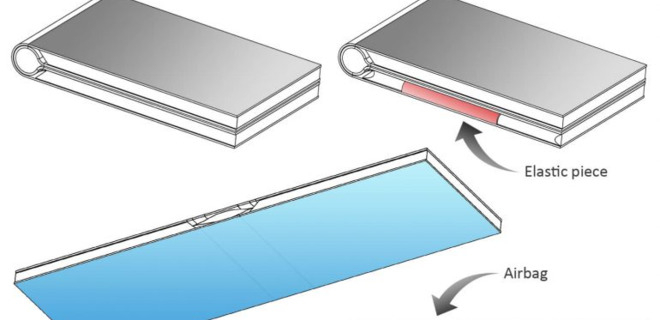 В Китае запатентовали сгибающиеся смартфоны с воздушной подушкой