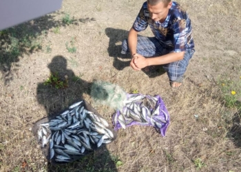 На Днепро-Бугском лимане Николаевский рыбоохранный патруль «засек» трех рыбачков с запрещенными сетями