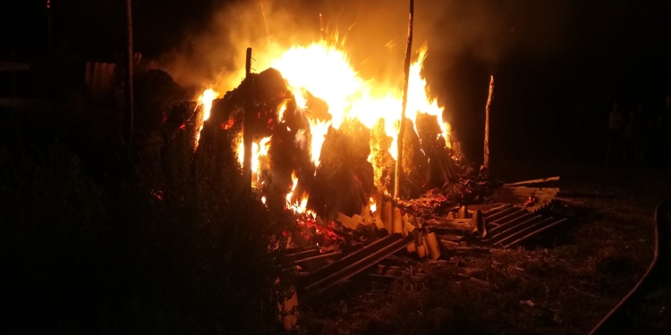 За прошедшие сутки на Николаевщине дважды горели хозяйственные постройки