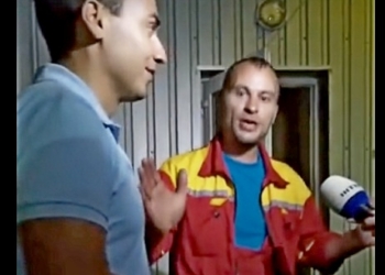 Пьяный в хлам сотрудник автозаправки из Южноукраинска попал в сюжет телеканала «Интер»