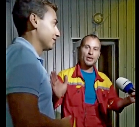 Пьяный в хлам сотрудник автозаправки из Южноукраинска попал в сюжет телеканала «Интер» 1