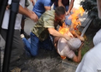 В Симферополе крымский татарин совершил самоподжог