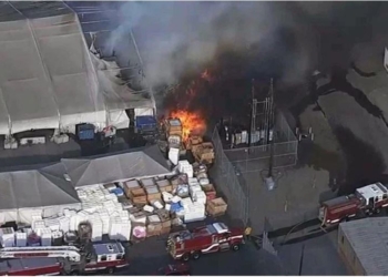 Дорогой пожар. В Калифорнии горел завод Tesla