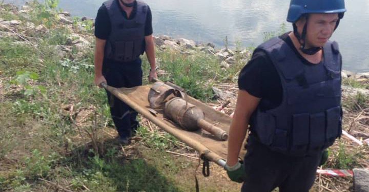 В Южном Буге напротив терминала “Нибулона” всплыла реактивная мина