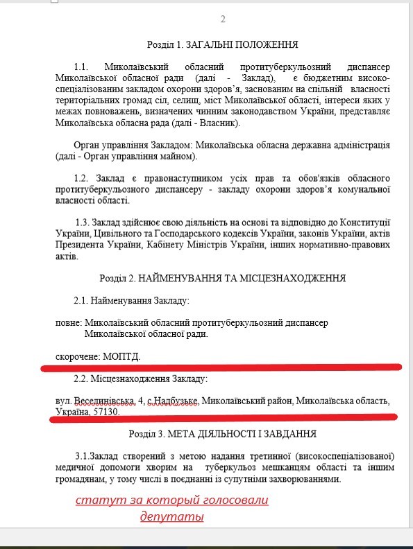 У Веснянского ОТГ "увели" тубдиспансер - Кормышкин требует отметить решение Николаевского облсовета 3