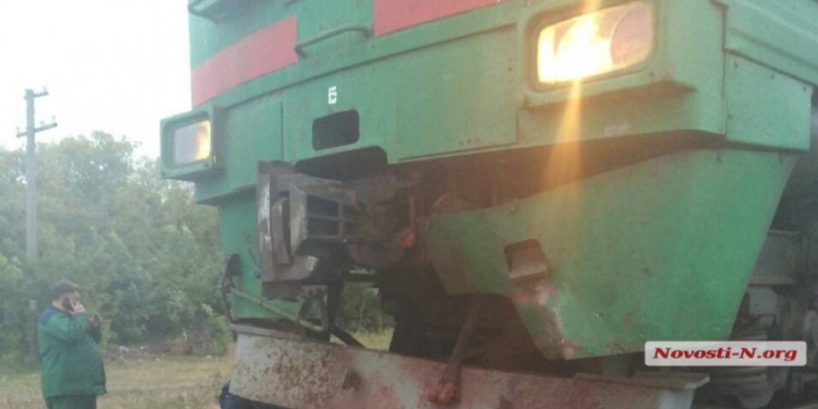 На Николаевщине скорый поезд «Херсон-Харьков» сбил корову и остановился