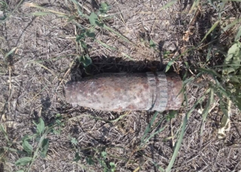 В Николаеве на обочине дороги обнаружили артиллерийский снаряд калибром 57 мм