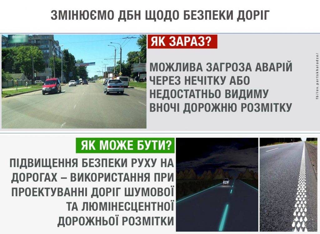 Минрегион рассматривает введение шумовой и световой разметки на дорогах Украины 1