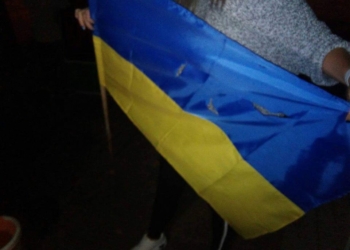 «Свободовцы» ищут людей, которые изрезали палатки и украинский флаг под мэрией Николаева