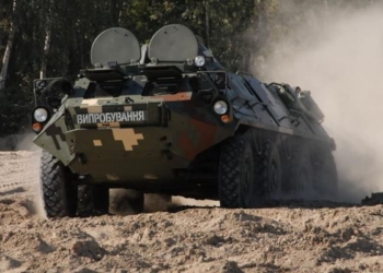 На испытания вышла новая украинская БТР с боевым модулем, который изготовлен в Николаеве