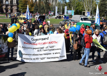 В Николаеве прошел очередной митинг зоозащитников против эвтаназии и за отстранение Голобродского