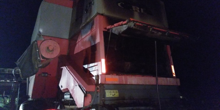 На Николаевщине опять горел комбайн