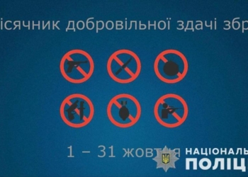 С начала месяца на Николаевщину в полицию сдали 220 единиц разнообразного оружия, 3 мины, 21 снаряд и 2 гранаты