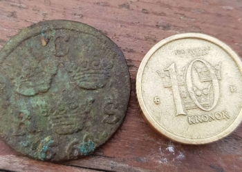 В Швеции дети в песочнице нашли монету XVII века