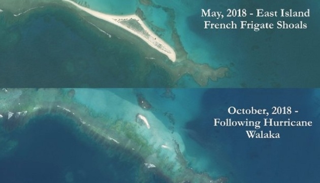 Гавайский остров Ист ушел под воду после мощного урагана Валака