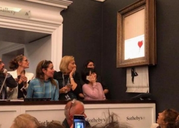 Как это – увидеть уничтожение $1,4 млн? Картина Бэнкси, проданная на аукционе, «покончила жизнь самоубийством»