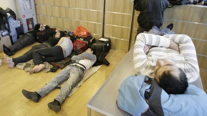 В московских аэропортах отменили запрет лежать на полу и ездить на животных 1