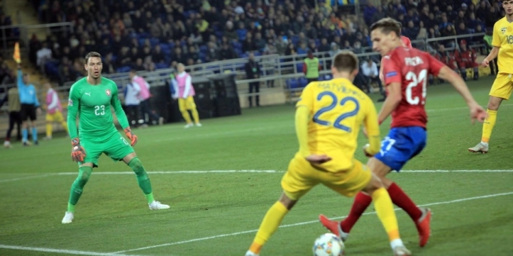 Сборная Украины по футболу победила чехов и досрочно выиграла группу Лиги наций УЕФА