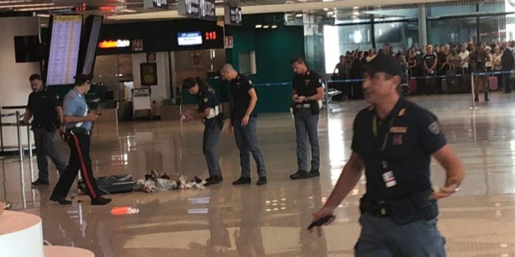 В римском аэропорту полиция взорвала подозрительный чемодан с… кокосами