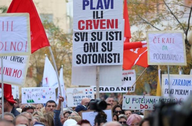 В Хорватии прошли массовые протесты из-за намерения поднять пенсионный возраст до 67 лет 1