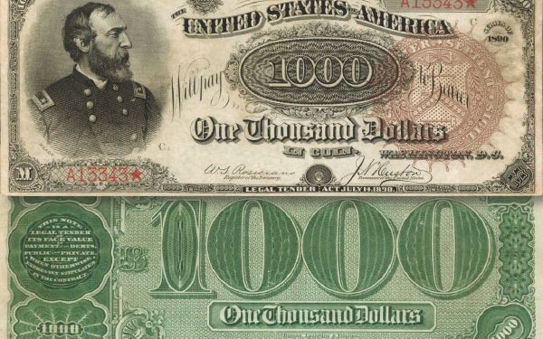 В США на аукционе редкую банкноту в $1000 продали за $2 млн