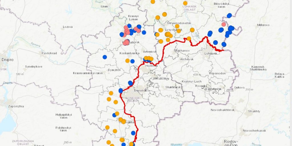 Минобороны опубликовало карту минных полей на подконтрольной территории Донбасса 2