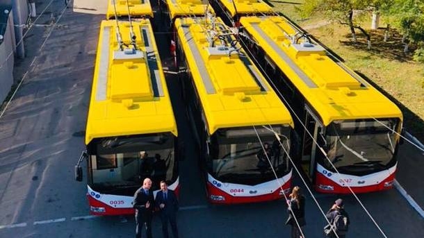 В Одессу прибыли 47 новых троллейбусов, купленных за деньги ЕБРР