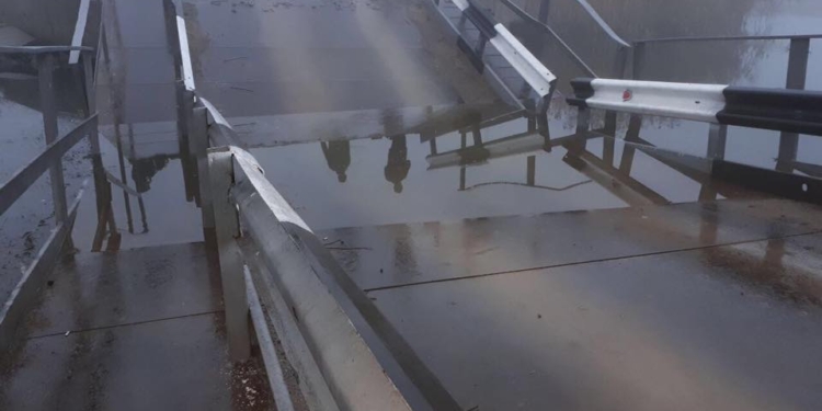 Ночью на Николаевщине снова «провалили» Пересадовский мост