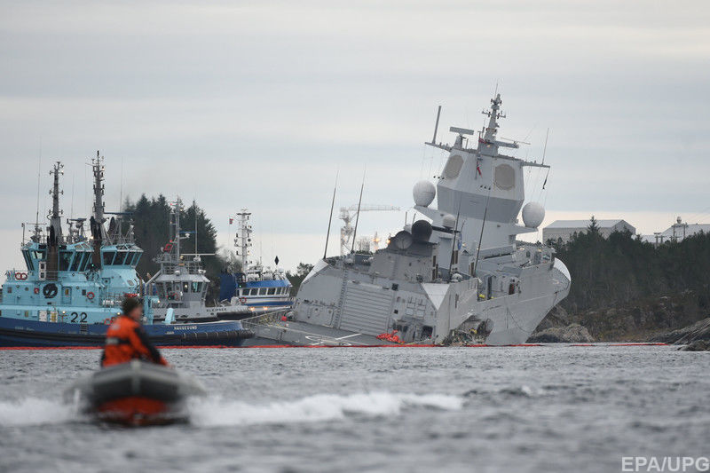 Столкновение судов у берегов Норвегии: фрегат оказался на грани затопления 3