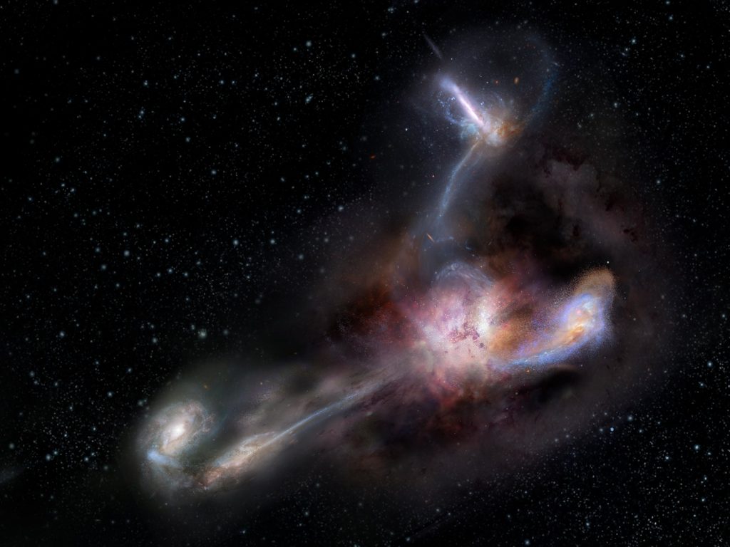 Самая яркая галактика Вселенной оказалась "каннибалом" 1
