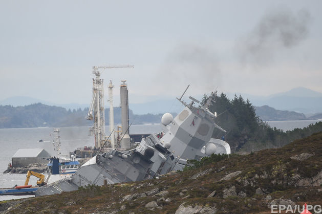 Столкновение судов у берегов Норвегии: фрегат оказался на грани затопления 1