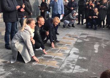 В центре Киева появились именные звезды николаевских олимпийцев Харлан и Абраменко