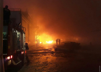 Неподалеку от Южного загорелся маслоперерабатывающий завод