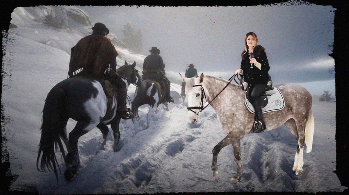 “Няша” Поклонская шокировала россиян новогодним поздравлением на лошади