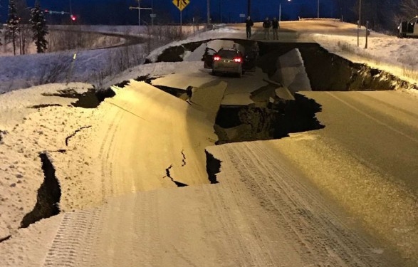 На Аляске произошло сильное землетрясение