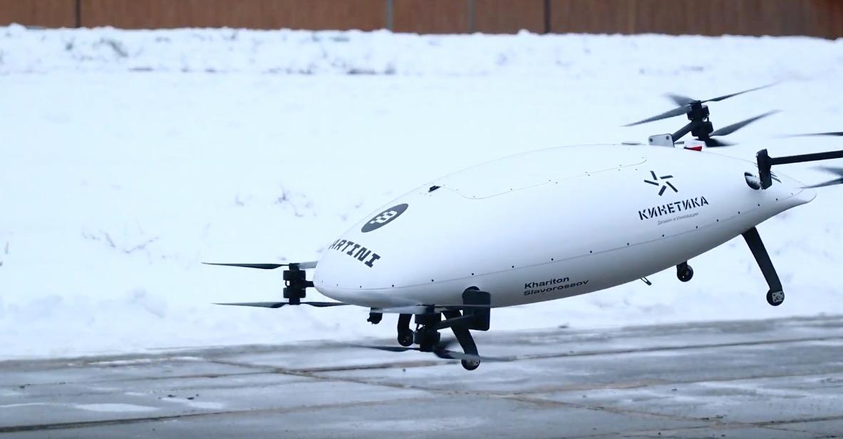 В России прототип летающего такси упал в сугроб после минуты полета