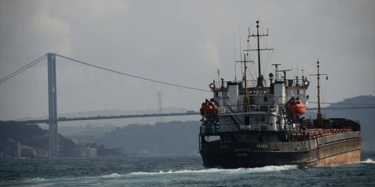 В Черном море на мель село судно, которое незаконно заходило в аннексированный Крым