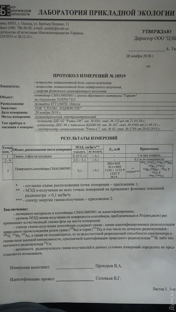 В Одесском порту обнаружили радиоактивный контейнер 3