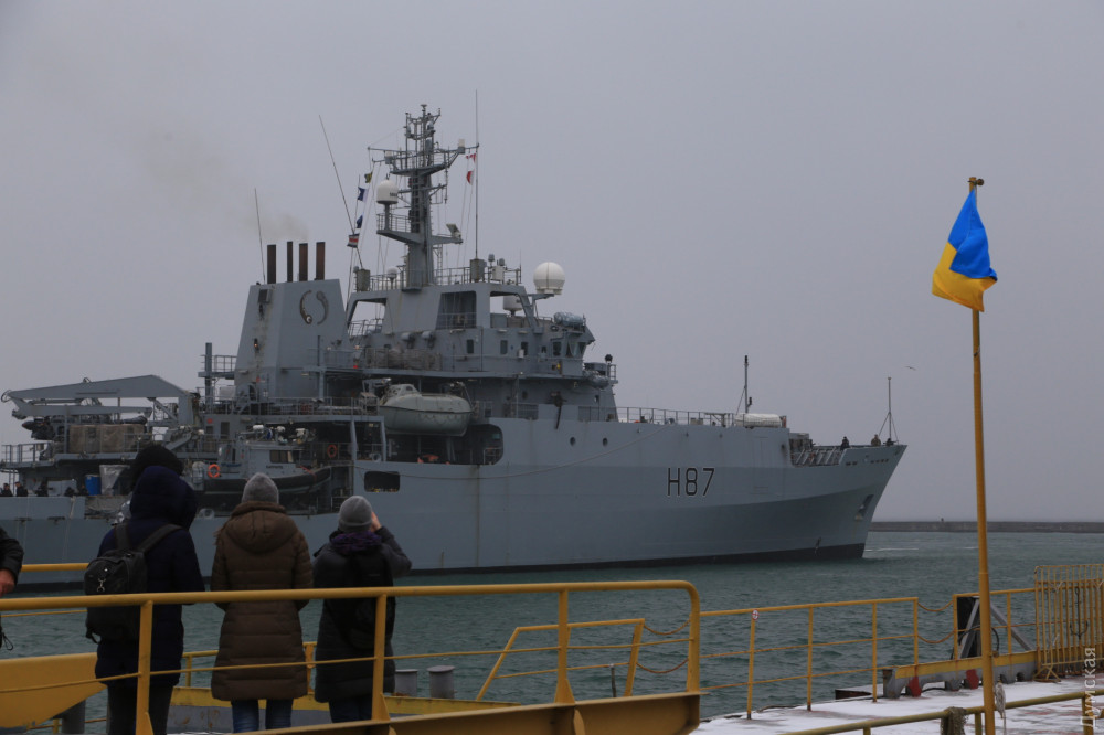 Британский корабль НАТО пришвартовался в Одессе 7
