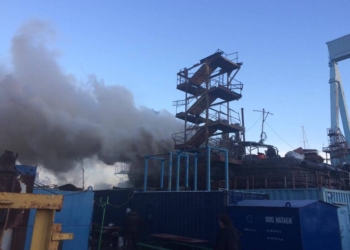 В Николаеве на «ЧСЗ» был пожар – на стапеле горел буксир