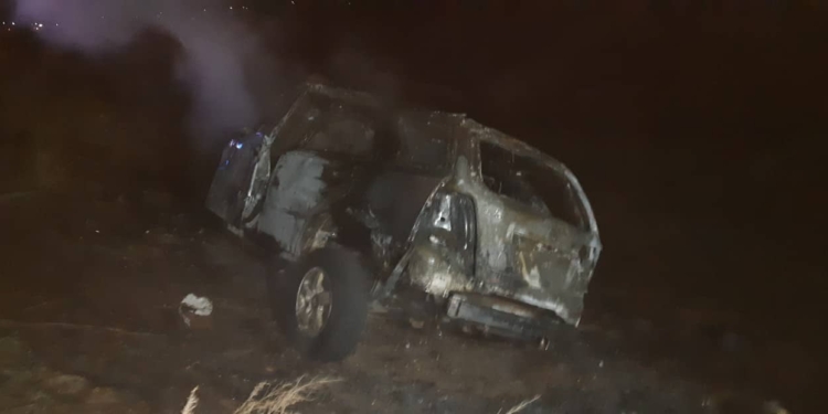 В Витовском районе сгорел автомобиль Kia Sorento