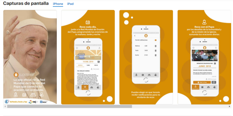 Кликни и молись: Папа Римский представил мобильное приложение для молитв