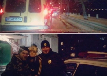 В Николаеве патрульные забрали из детсада ребенка, родители которого застряли в пробке из-за гололеда