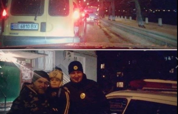 В Николаеве патрульные забрали из детсада ребенка, родители которого застряли в пробке из-за гололеда