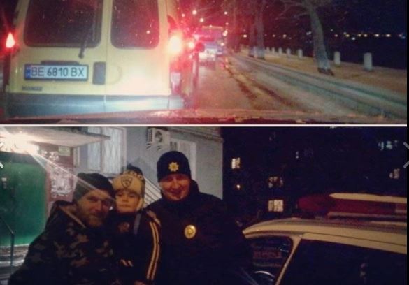 В Николаеве патрульные забрали из детсада ребенка, родители которого застряли в пробке из-за гололеда 3