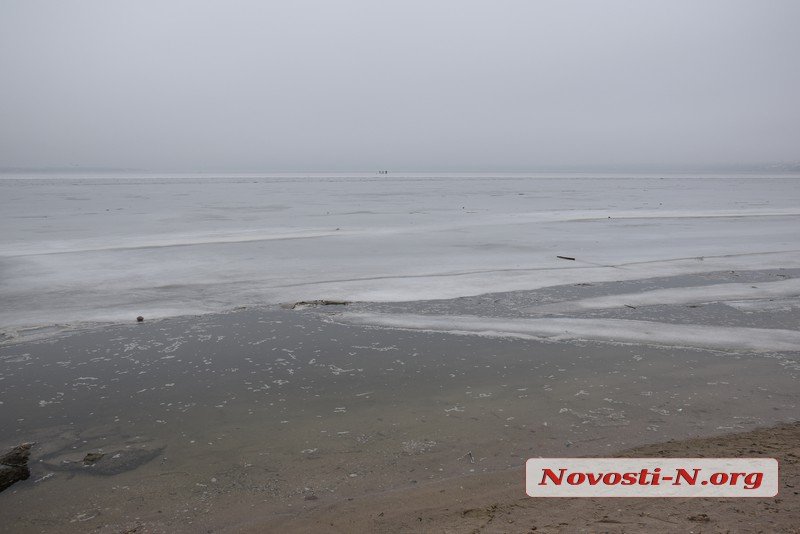 Тонкий лед не пугает николаевских рыбаков: они отходят от берега на 300 метров 5