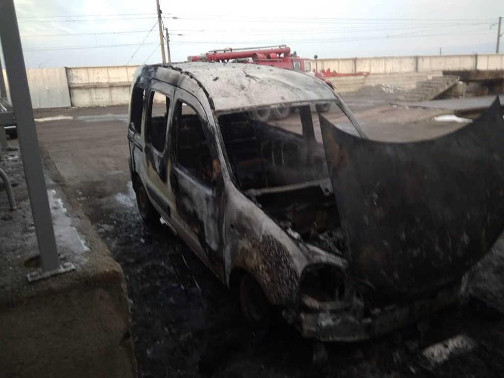 На Николаевщине сгорел Renault Kangoo 1