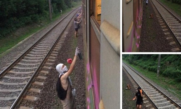 27-летний граффитчик получил два года условно за нападение на киевскую электричку